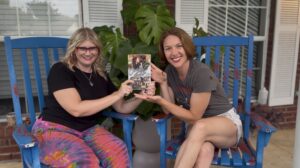 Author Tiffany Marks with Narrator Kelsey Rogers show off the novel Chasing the Truth.